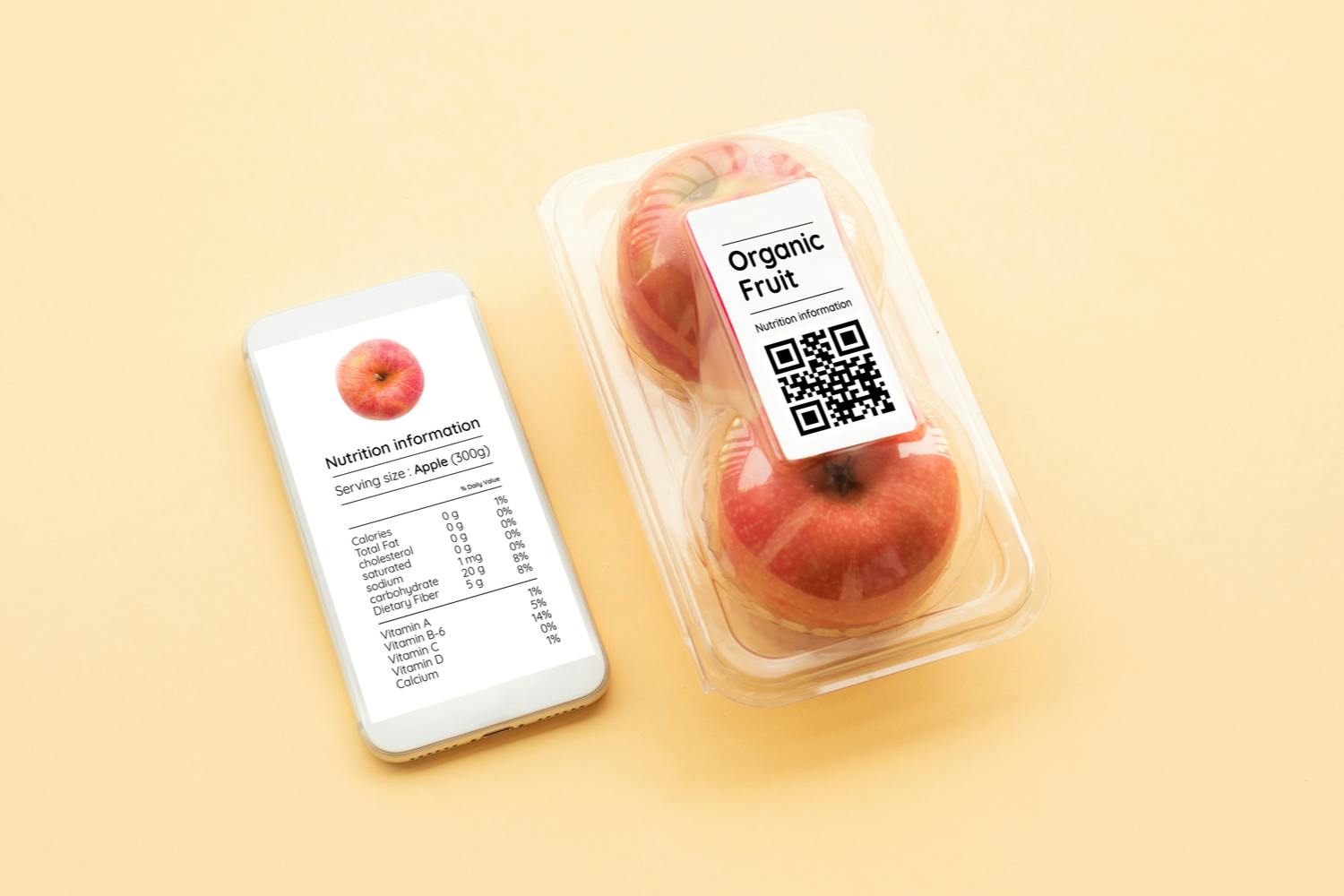 En QR-kod kan leda till mer information om en produkt. En QR-kod kan leda till mer information om en produkt.